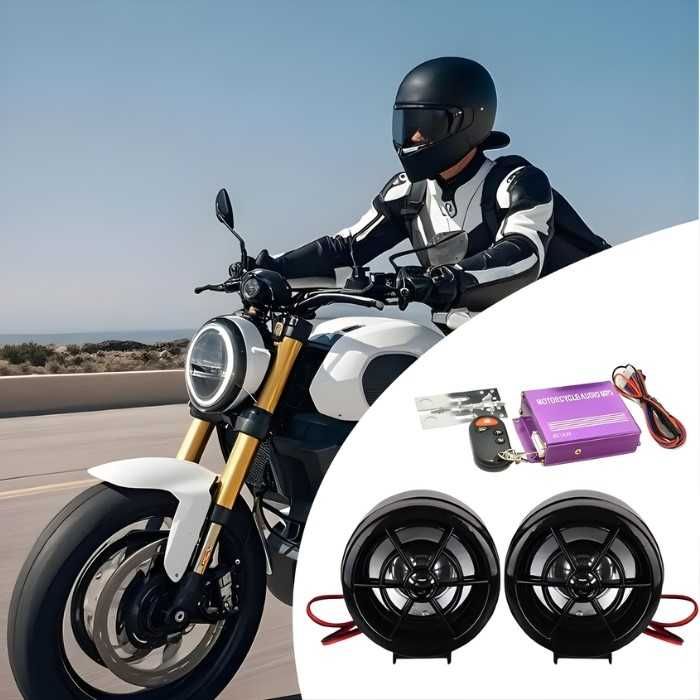 Тонколони за мотор Automat-MP3, Bluetooth колони, 2бр, 12V