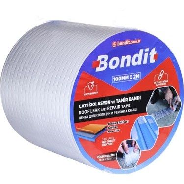 Bandă autoadezivă Bondit reparații Țevi , scurgeri, reparații acoperisuri  lat 100mm si2 metri lungime. Cu carte de instructiuni