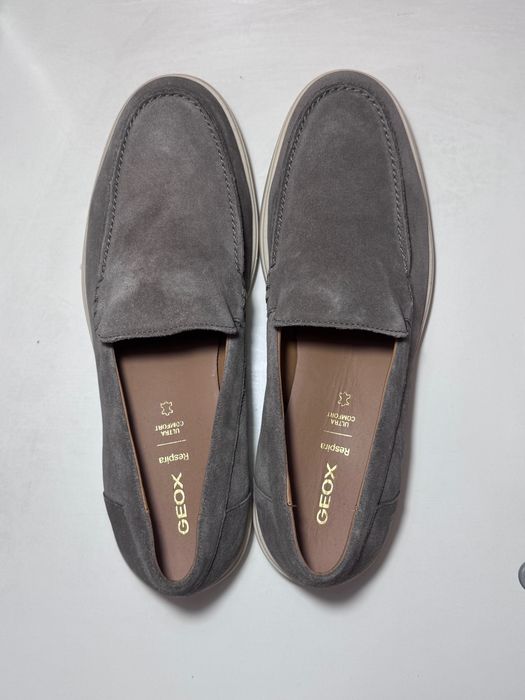 Лоферы geox серые