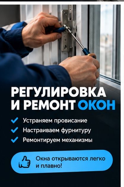 Ремонт и тех обслуживание окон