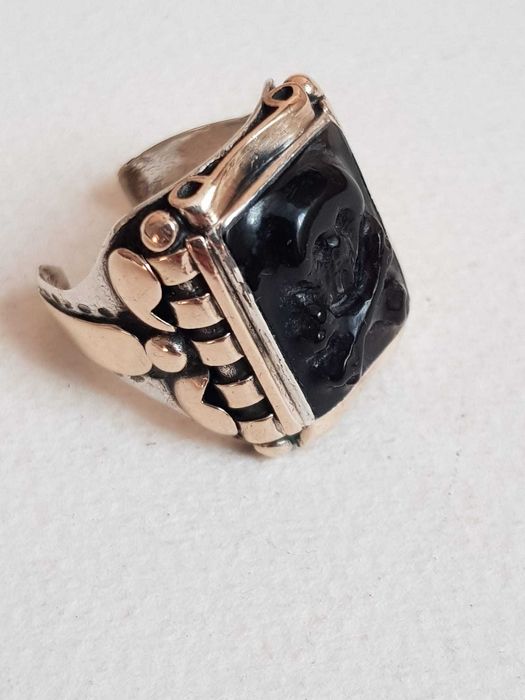 Inel vintage argint si aur ofiter german WWII