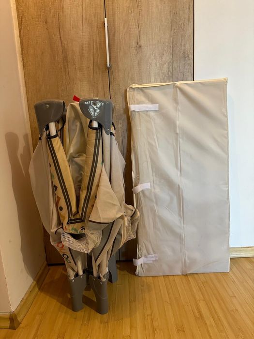 Tarc de joaca pliabil Cangaroo Boho Beige 99x99 cm