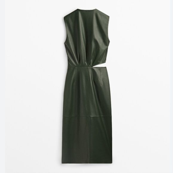 Rochie din piele Massimo Dutti limited edition