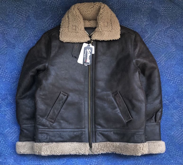 Schott NYC B-3 Bomber Jacket ОРИГИНАЛНО мъжко яке/естествена кожа - L