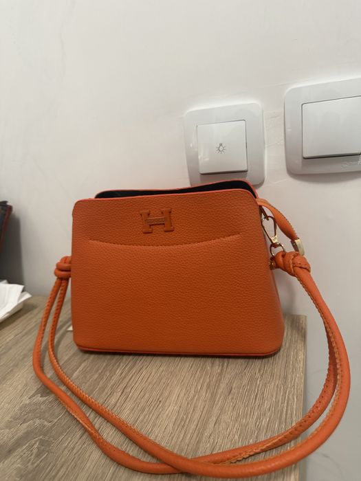 Hermès – оранжева дамска чанта