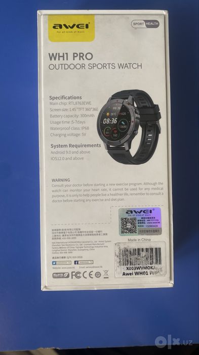 смарт часы Awei WH1 PRO