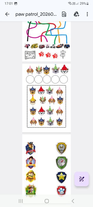 Caiet plastificat Paw Patrol