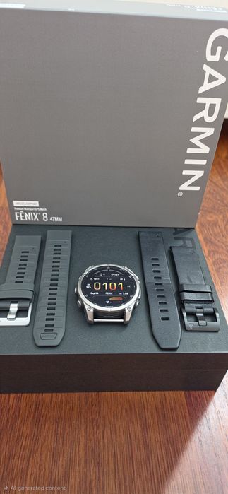 Vand ceas smartwatch Garmin Fenix 8 Amoled Sapphire, 47 mm, GPS