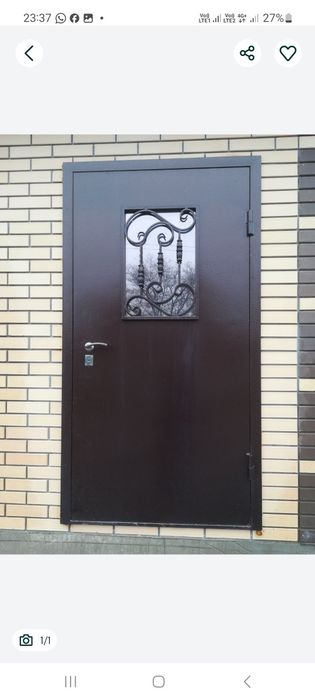 Установка металических двери