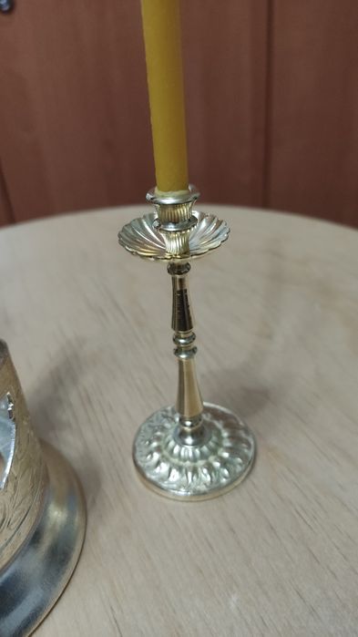 Продам подсвечник латунный и подстаканник в отл.сост.