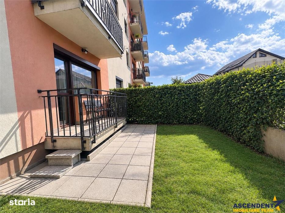 Garsoniera cu gradina privata si loc de parcare, zona Coresi