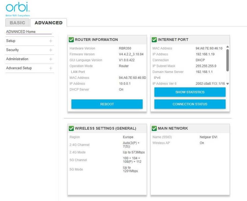 Sistem Mesh NetGear Orbi RBK353 AX1800, WIFI6 - Set 3 unitati