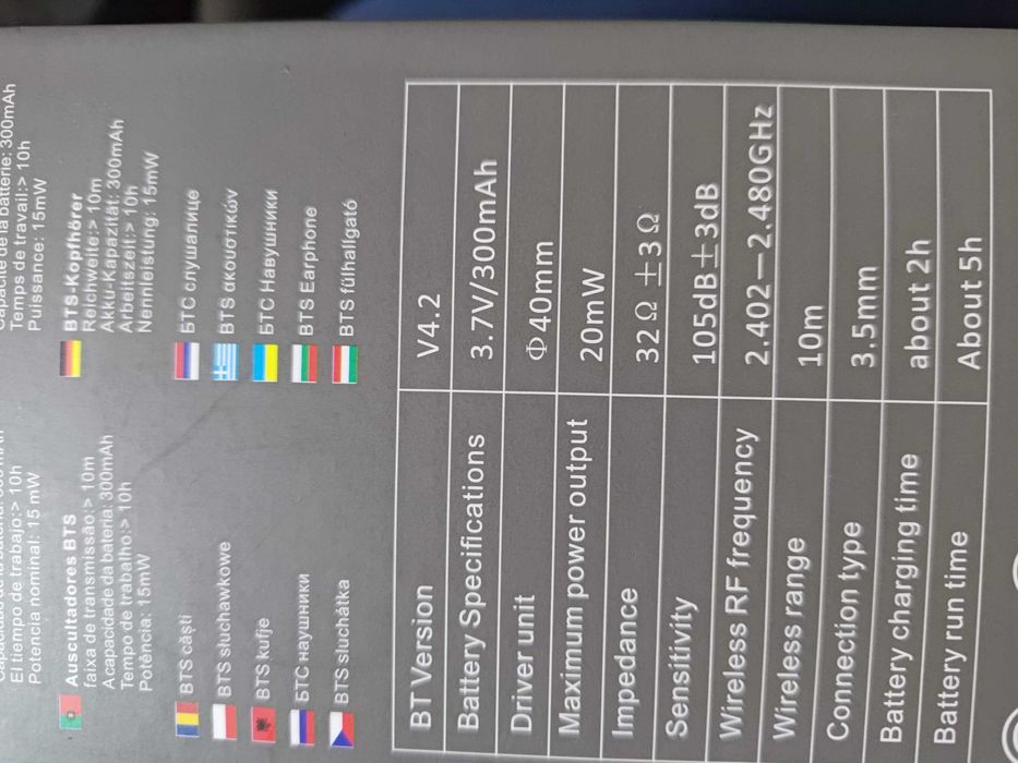 Блутут слушалки BTS Headphone и стерео слушалки с микрофон ESPERANZA