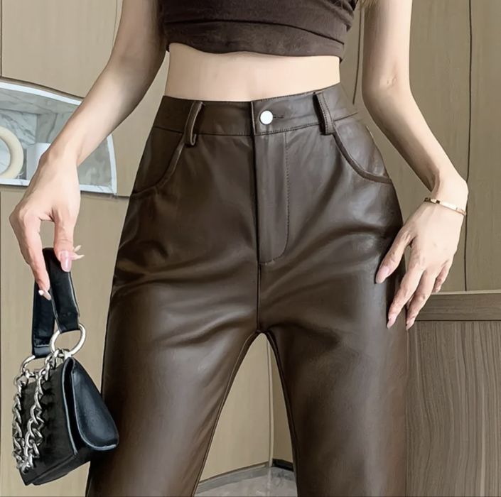 Кожаные брюки размер S