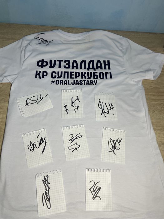 Футболка кайрат подписи