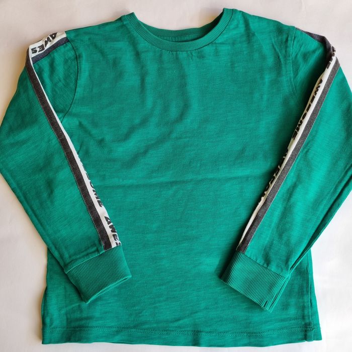 Зелена спортна блуза с дълъг ръка Next, размер 128 см.