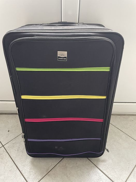 Troler 70/45 culiare negru cu dungi colorate