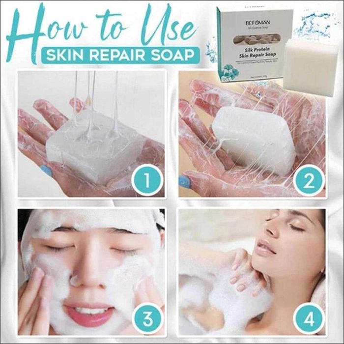 Фиброиновое мыло из козьего молока Befuman Silk Protein Skin Repair