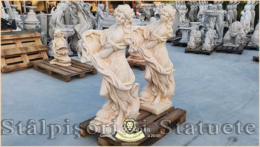 Statuetă domnița cu ulcea, galben patinat, model S16.