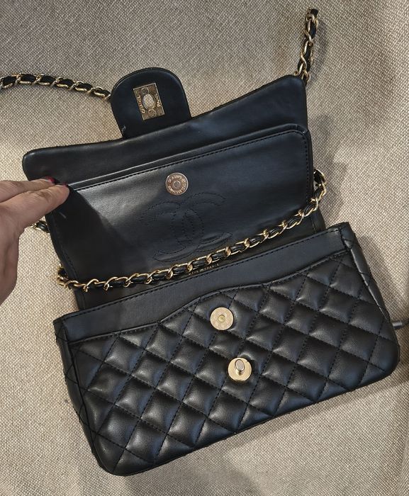 Кожена чанта, тип chanel double flap timeless medium