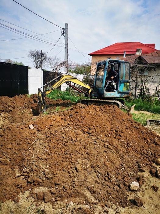Escavarii fundatie fosa canal .apa gaze