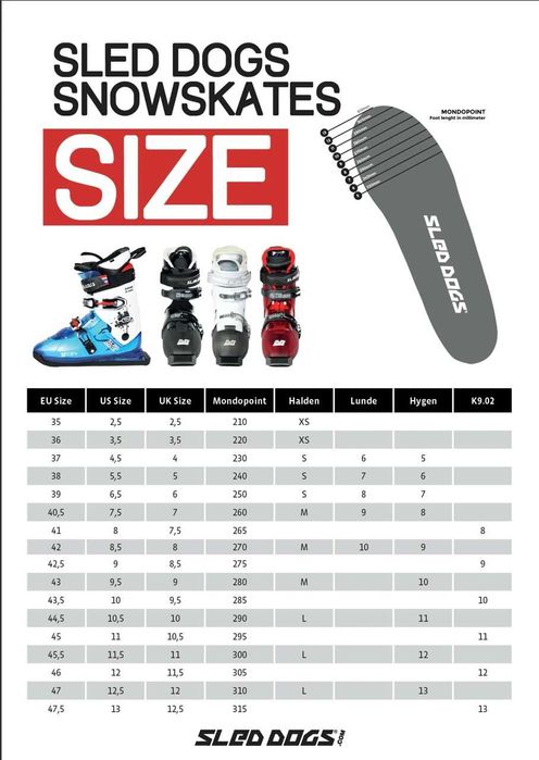 Vand snowskates SLED DOGS + Protectii Talpa (patine de zapada]