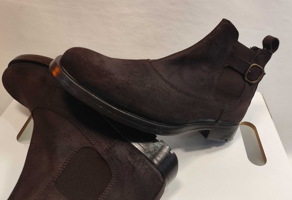 Ghete chelsea 40 40.5 premium CAMPER piele naturala suede maro