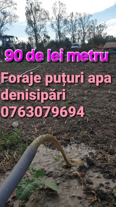 Foraje puțuri denisipări prelungiri
