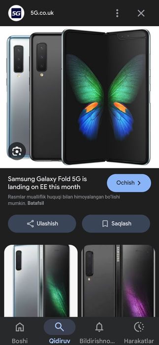 Samsung fold 5G
512/12 
Pubg120fps 
Narxi kelwamz 
Abmen koramz