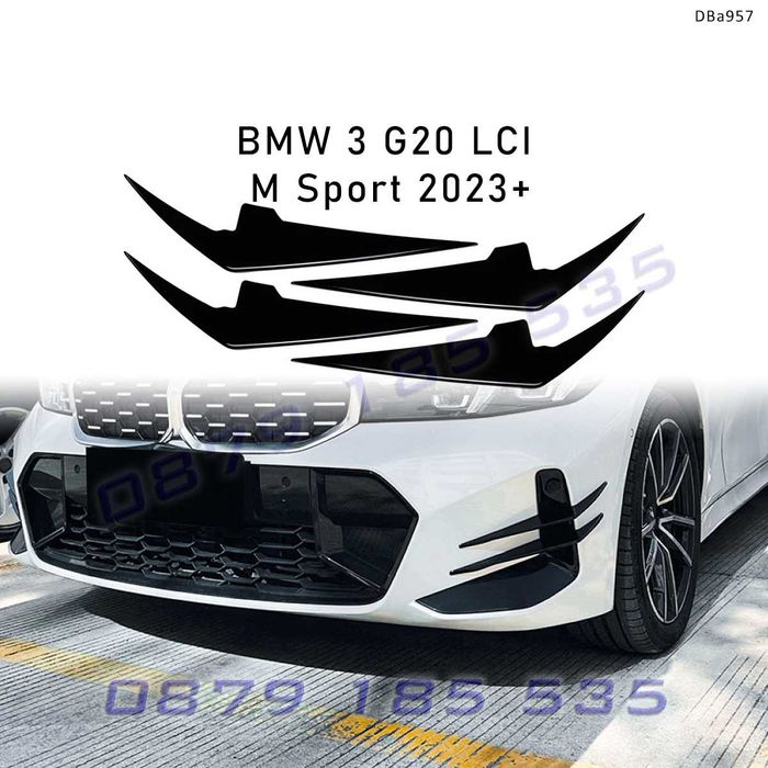 Странични сплитери добавки лип предна броня BMW 3 G20 LCI M бмв г20