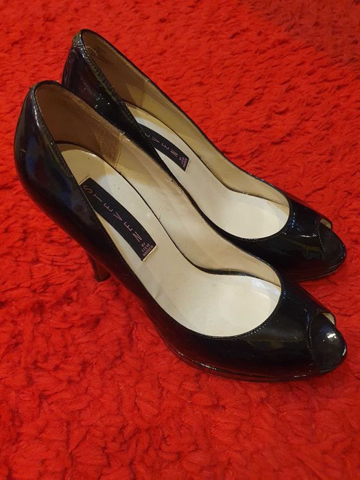 Papuci Steven dama toc 10 cm piele naturala