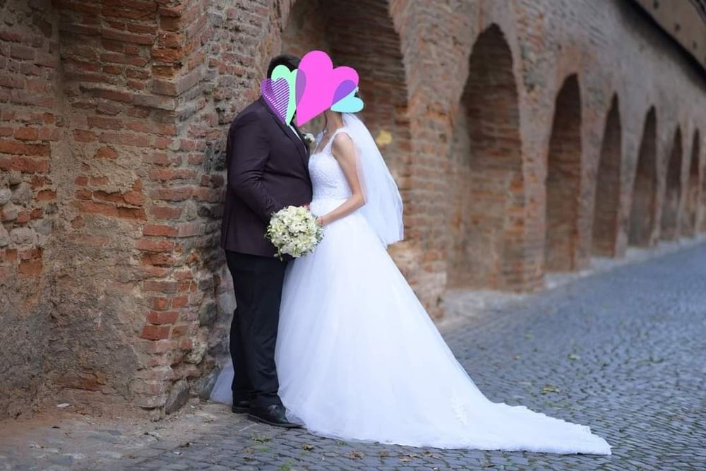 Rochie de mireasa cu trena detașabilă