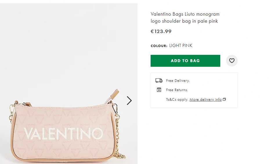 дамска чанта VALENTINO - чисто нова, оригинална, през рамо.