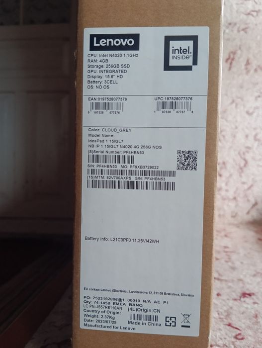 Notbuk lenova jihozlari bor