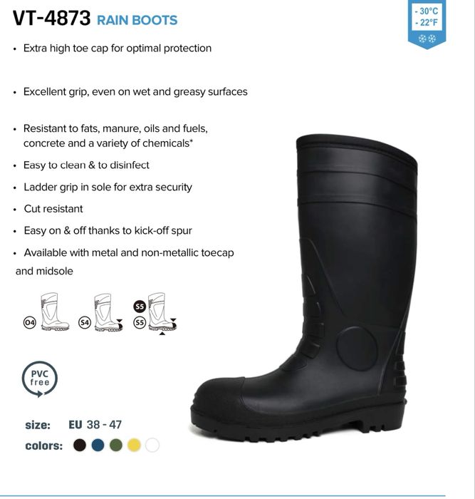 Сапоги резиновые «Шахтерские» с металлической ставкой 22$ оптом