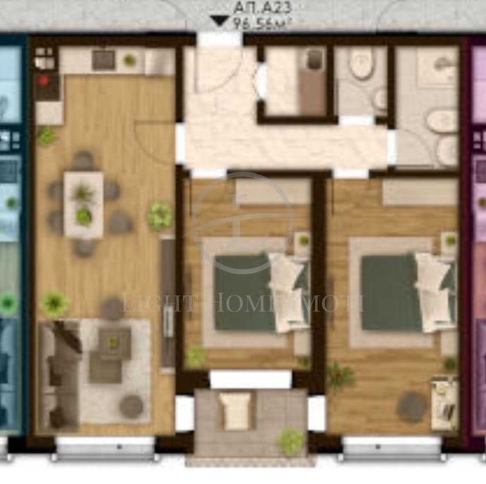 Продава се Тристаен апартамент в Пловдив, Остромила - 97 кв.м за 1372 €/кв.м - Снимка #3