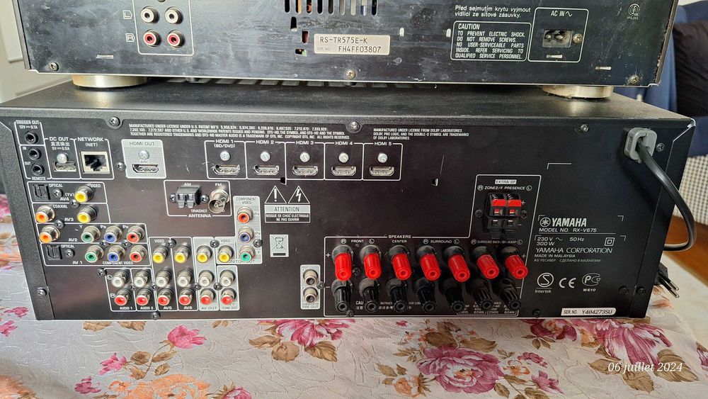 Усилвател YAMAHA + двукасетъчен дек Technics