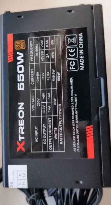 Блок питания XTREON 550W 550 Вт