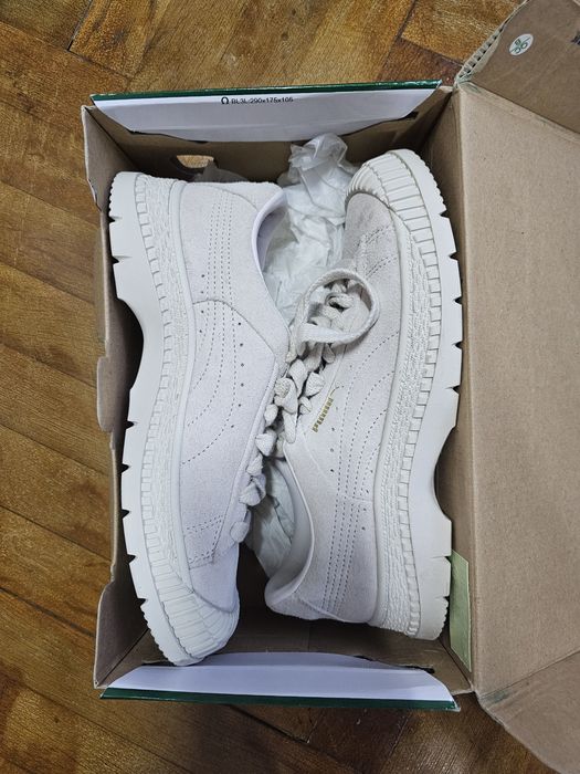 Pantofi sport piele intoarsa Puma Utility cream 37.5