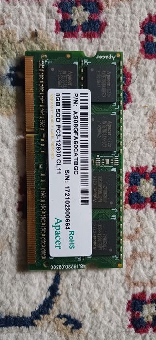 DDR3 Apacer 8gb ОЗУ для ноутбука