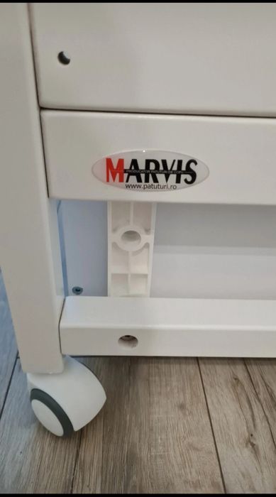 Pătuț Marvis Premium Timisoara 120x60 cm + Saltea BestSleep + Protecție saltea