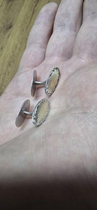 Butoni argint vechi aurit