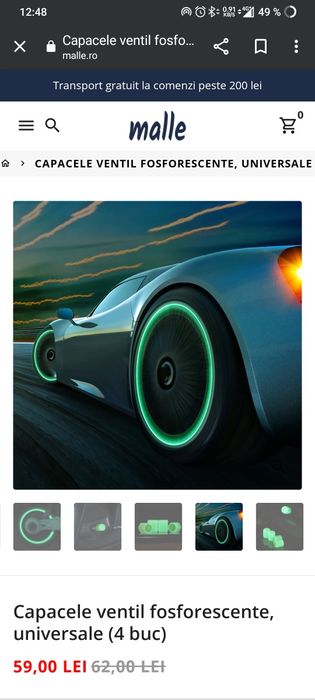 Capac ventil fosforescente, universale