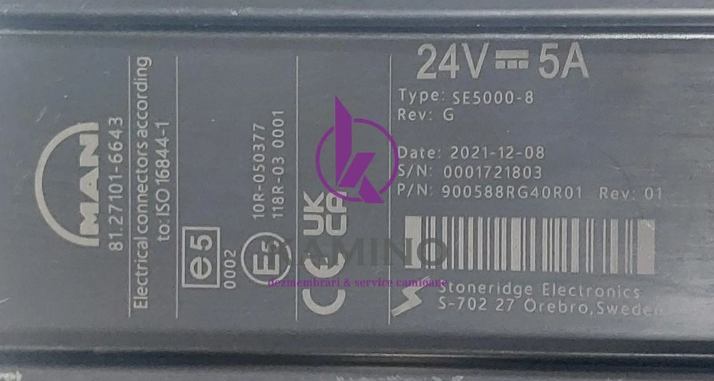 tahograf stoneridge man 2021 se5000-8, cu certificat de conformitate.