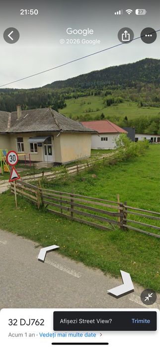 Teren Intravilan 1900 mp în loc. Vidra, jud. Alba, investiție cabană