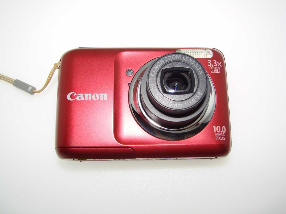 Canon PowerShot A800 ултра компактен цифров фотоапарат, дигитална камера Канон в червен цвят, отличо сътояние, работи ерфектно