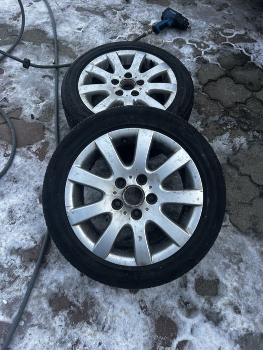Jante aliaj  5x112. Cu cauciucuri de vara