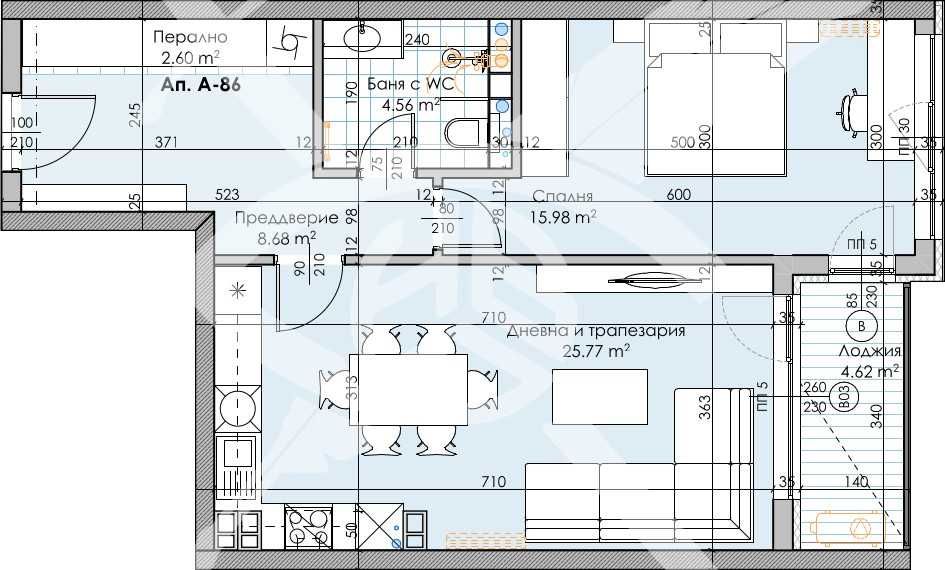 Двустаен апартамент  Кършияка 441-15802