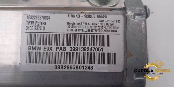Airbag pasager 34009374G BMW Seria 3 E90 [2004 - 2010]