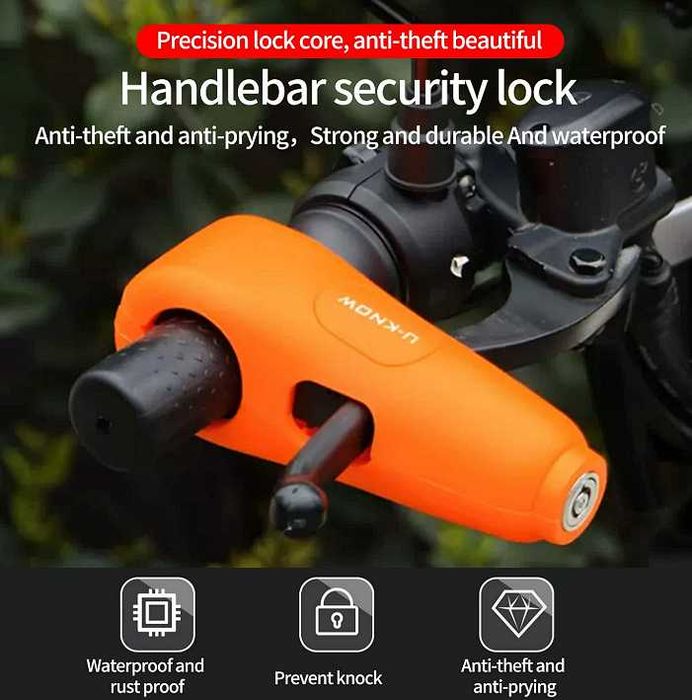 Заключващо устройство с аларма за колело, мотор, мотопед и др.